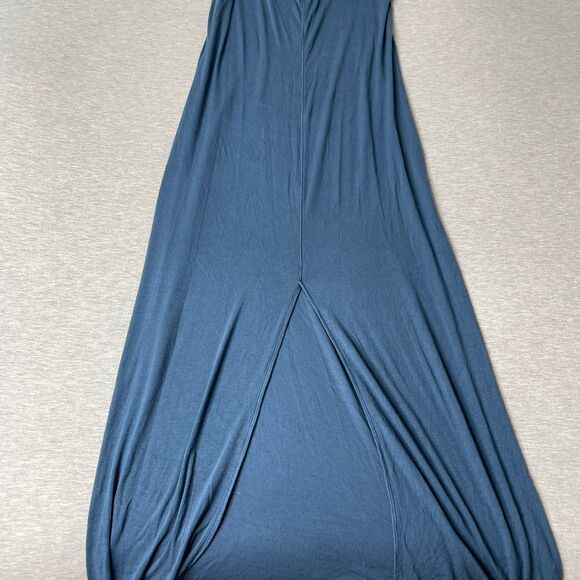 Victoria’s Secret Midnight Sea Blue Ribbed Modal Long Slip Dress - Picture 12 of 12